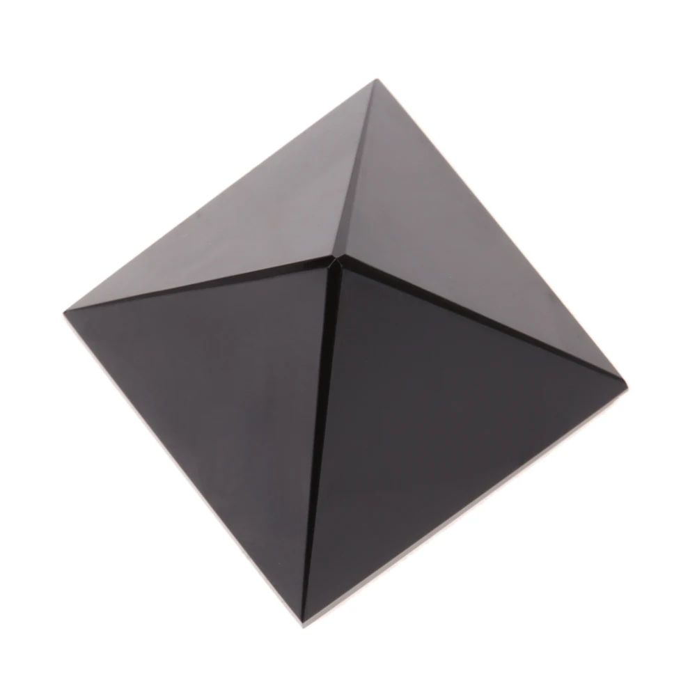 50-60 г натуральный обсидиан пирамида из кварца кристалл камень Исцеление украшения дома ремесла фигурки и миниатюры E5M1