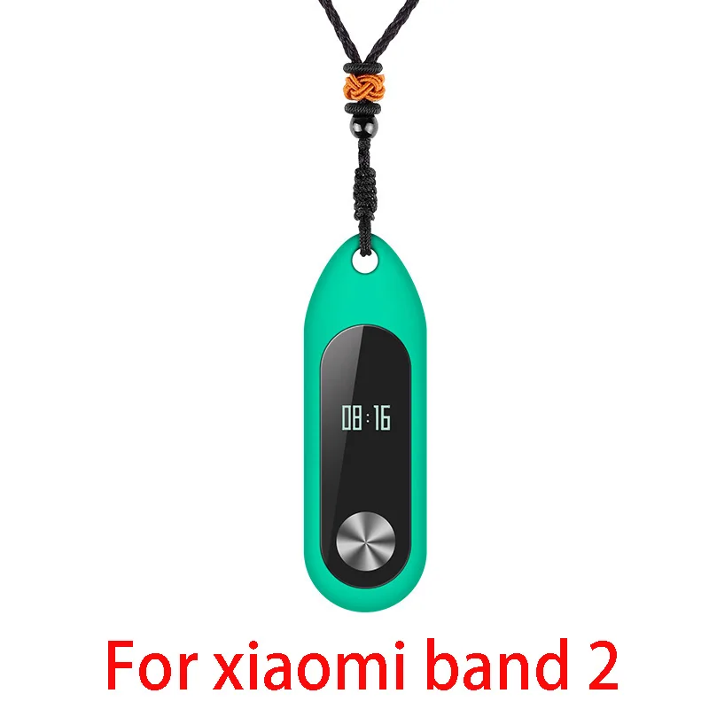 Для Xiao mi Band 3/mi Band 3 nfc силиконовый чехол ожерелье Украшение DIY mi Band 2 подвеска защитный чехол Аксессуары - Color: green