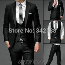 Лидер продаж, мужские костюмы на одной пуговице, мужские костюмы, жилет, платье/мужские свадебные костюмы/Лучшие Мужские костюмы(пиджак+ брюки+ галстук+ жилет) A 3175