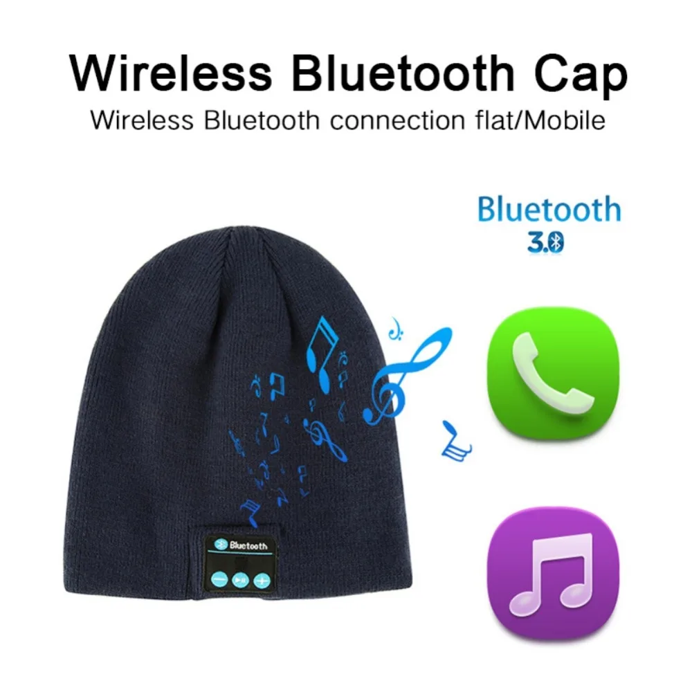 

EDAL Bluetooth Headphone Music Warm Beanie Bluetooth 3.0 Hat Wireless Smart Cap Thicken Beanie Camouflage Hat