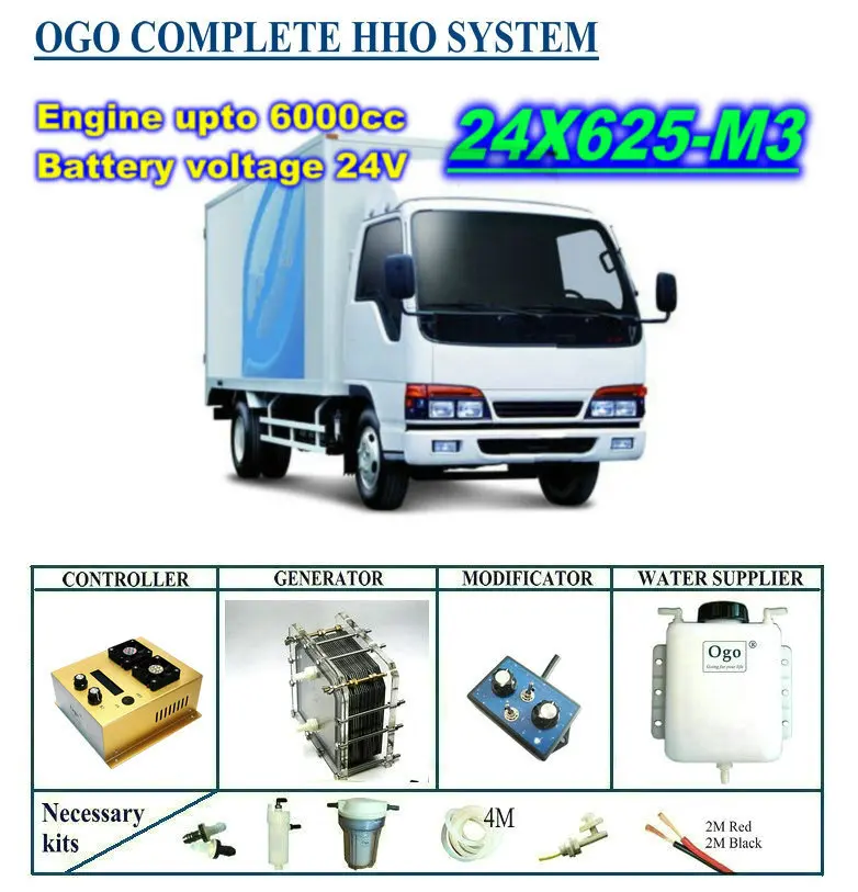 OGO полная HHO система X625-M3 с интеллектуальной функцией ШИМ контроллер CE& FCC MAF/карта усилитель до 6000CC