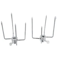 Mayitr 2Pcs BBQ Forks Stainless Steel Rotisserie Forks Spit Charcoal Chicken Grill For Rotisserie Barbecue Accessories Mayitr 2Pcs BBQ Forks Stainless Steel Rotisserie Forks Spit Charcoal Chicken Grill For Rotisserie Barbecue Accessories