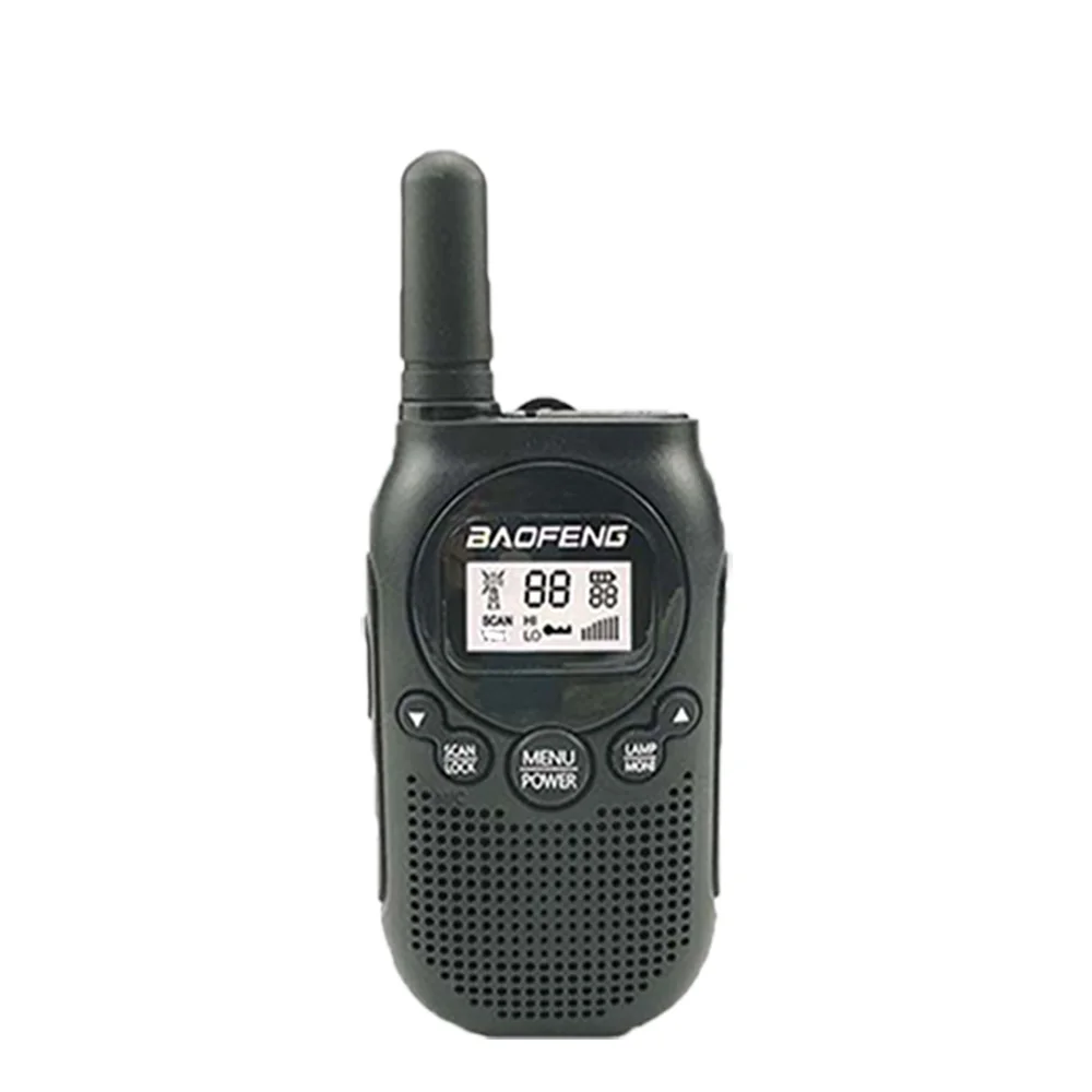Новая Baofeng T6 мини рация 0,5 Вт FRS PMR портативная двухсторонняя радио детская игрушка интерфон Ham Радио Comunicador трансивер - Цвет: Black