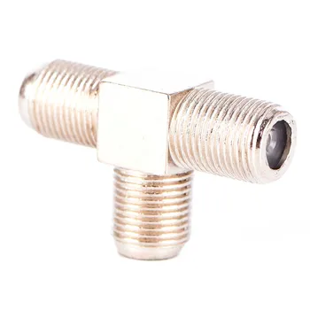 

2PCS/lot JETTING TV Aerial Cable Connector Male Coax Plug To Female Socket For TV