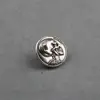 DIY Leather Craft Hardware Antique Silver Zinc Alloy Skull Head Coin Concho 31mm 1