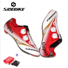 SIDEBIKE Cycling Shoes Ultra-light Carbon Highway Road Bike Racing Shoes Self-Locking Cycle Sneakers sapatilha Zapatos Ciclismo
