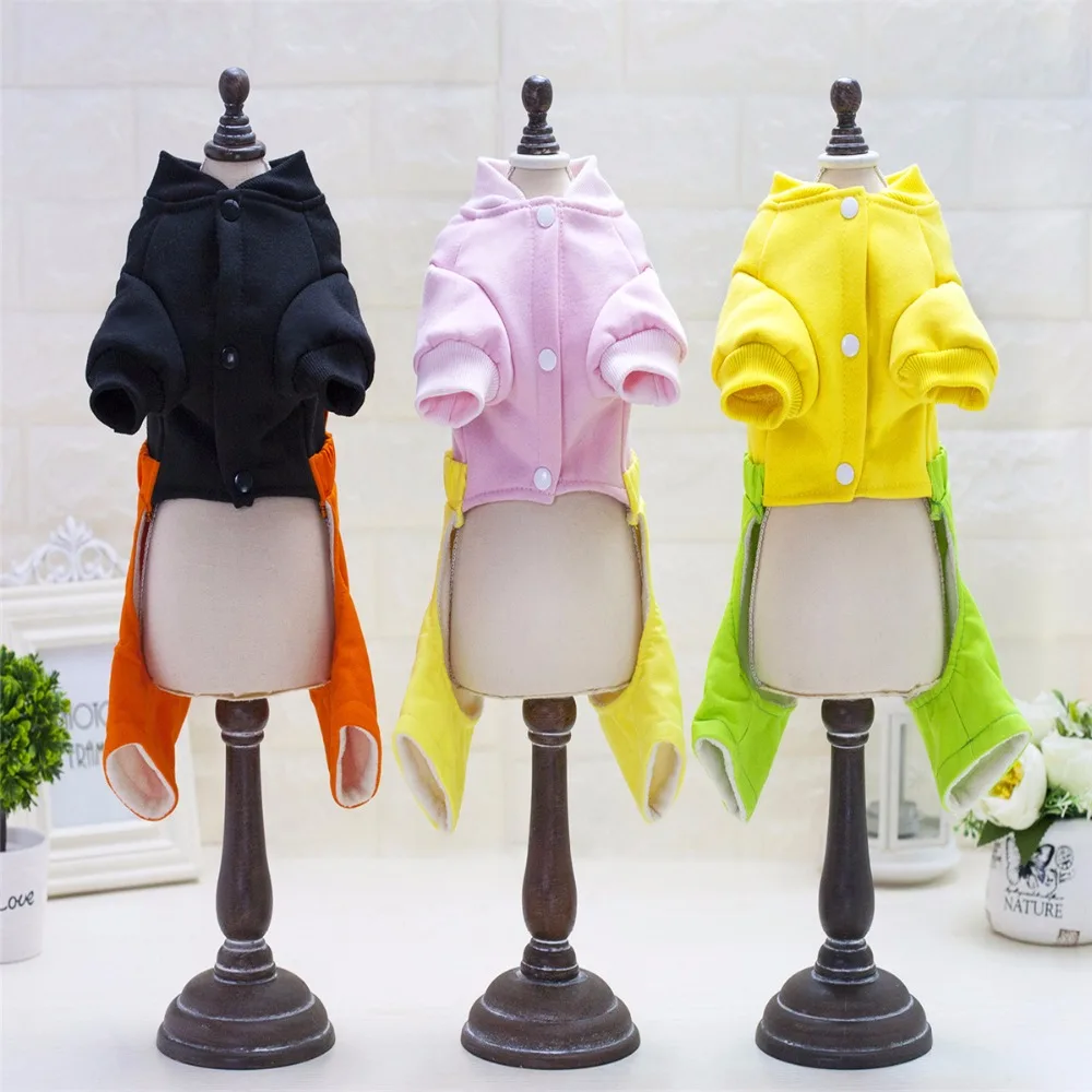 E4_Candy_Color_Pet_Dog_Four_Legs_Jumpsuit_Clothes_Puppy_dog_cat_Jeans_pants_Clothing _S_to_XXL_dog_Denim_costume_apparel (5)