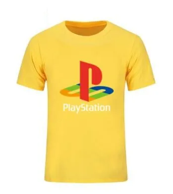 Мужская футболка Playstation Классическая Оригинальная с потертостями и логотипом