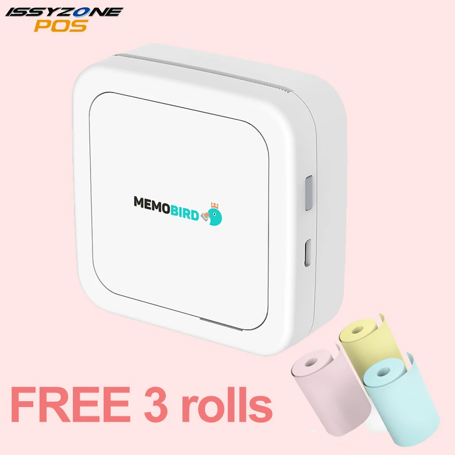 

Bluetooth Mini Portable Pocket Photo Printer Christmas Gift FREE App for iOS Android(Yellow Blue Pink Paper for Free) IMP030