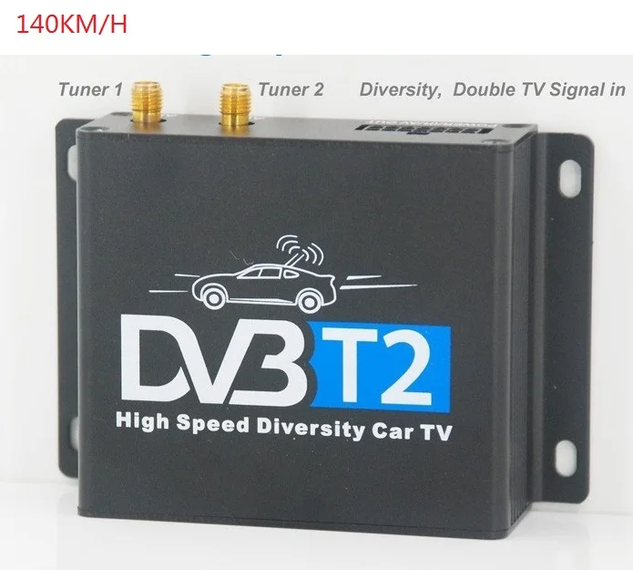 2017!! DVB T2 set top box 2 tuner 2 antenna for Russia Thailand 140KM/H