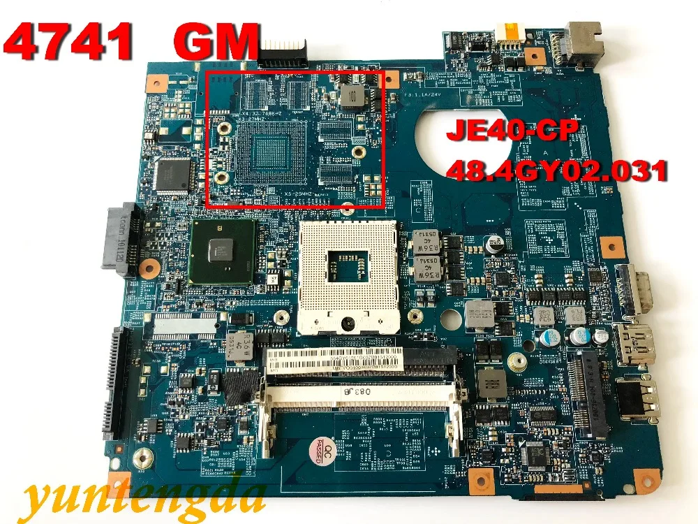 

Original for ACER 4741 motherboard HM55 DDR3 JE40-CP 48.4GY02.031 tested good free shipping connectors