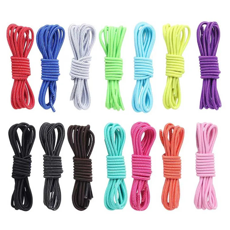 Lazy Shoelaces Safe Stretch No Tie Locking Trainer Running Athletic Sneaks Shoe Laces Foot Care Tools New