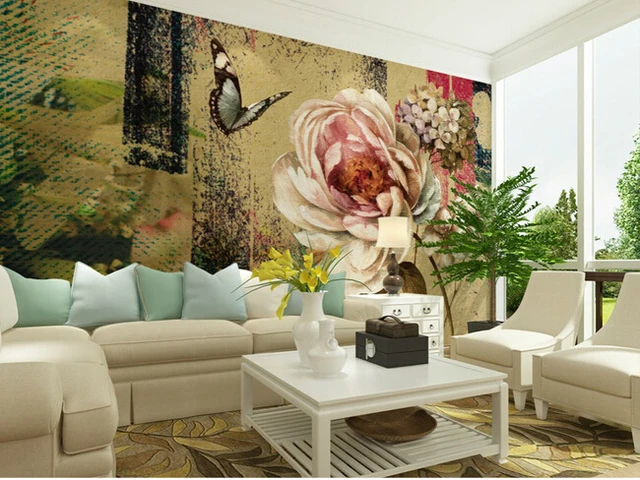 Encargo papel de parede floral flores retro para el dormitorio sala de estar tv pared de.jpg 640x640.jpg