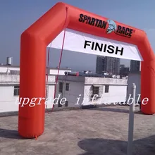 Горячая Оранжевый надувной старт финишной линии арки, надувная линия финиша для мероприятий
