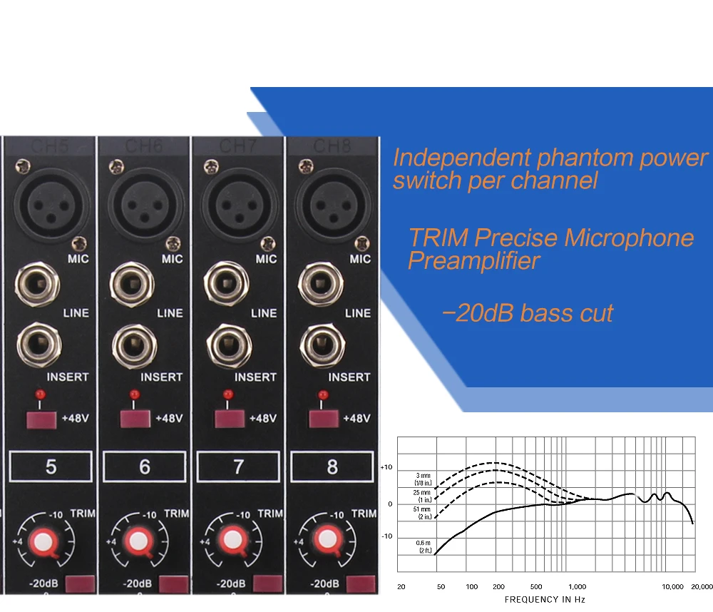 G-MARK серия MR профессиональный звуковой микшер консоль HD DJ плеер независимая фантомная мощность 8 каналов USB Bluetooth реверберация свадьба