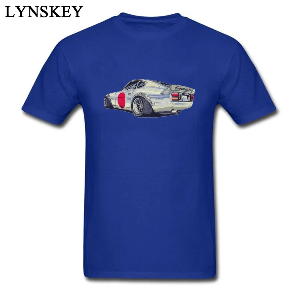 Company Casual Tops Tees Round Neck Summer Autumn 100% Cotton Short Sleeve T Shirts for Men Summer Casual Clothing Shirt Datsun 240z Fairlady Good at Bad blue