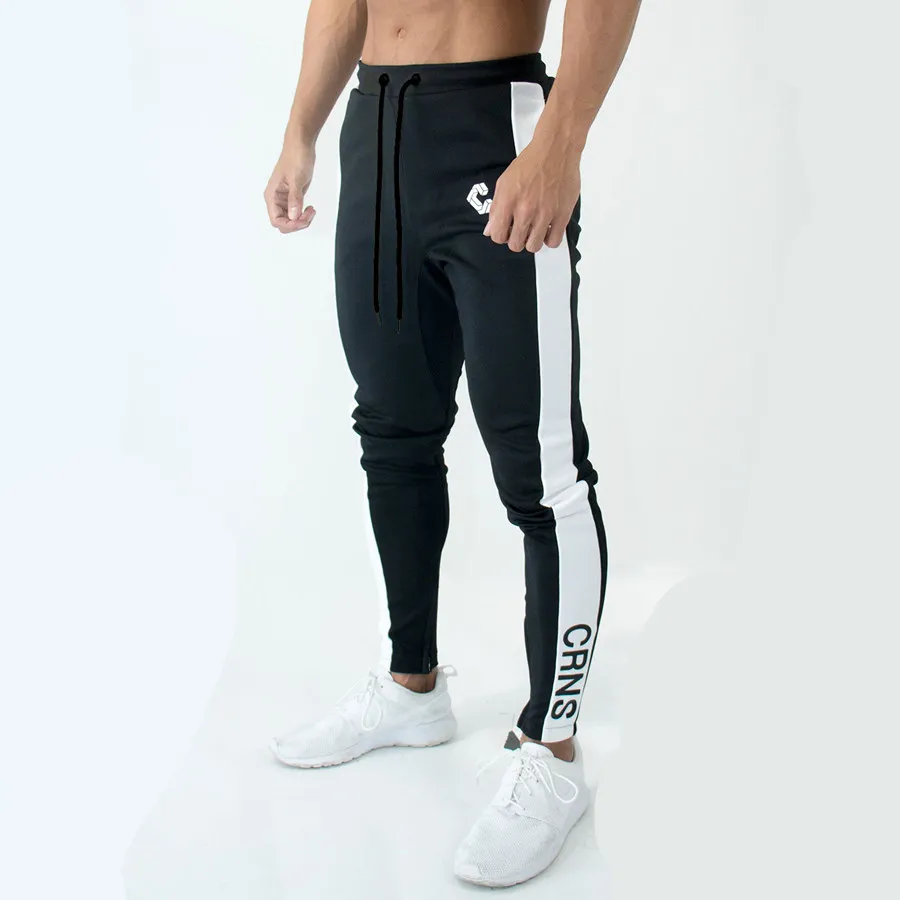 

New Mens Running Sports Skinny Pants Gym Fitness Jogger Sweatpants Male Sportswear Tracksuit Trousers Crossfit Brand Track Pants