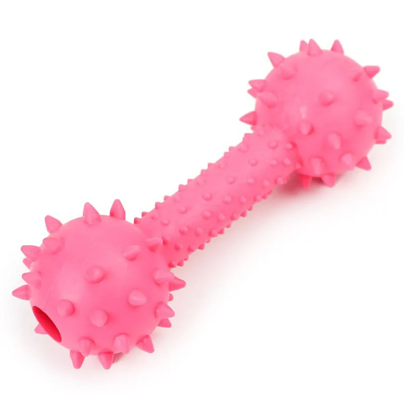 

Rubber Molar Tooth Pets Toys Dog Bite Resistant Molars Training for Cats New Dog Toys Sounding Dumbbell Toy With Bells