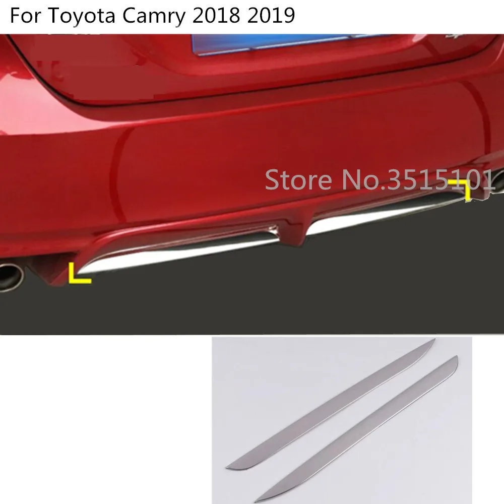

car cover protection Bumper trim rear back tail bottom hoods pedal 2pcs Sports version For Toyota New Camry XV70 2017 2018 2019