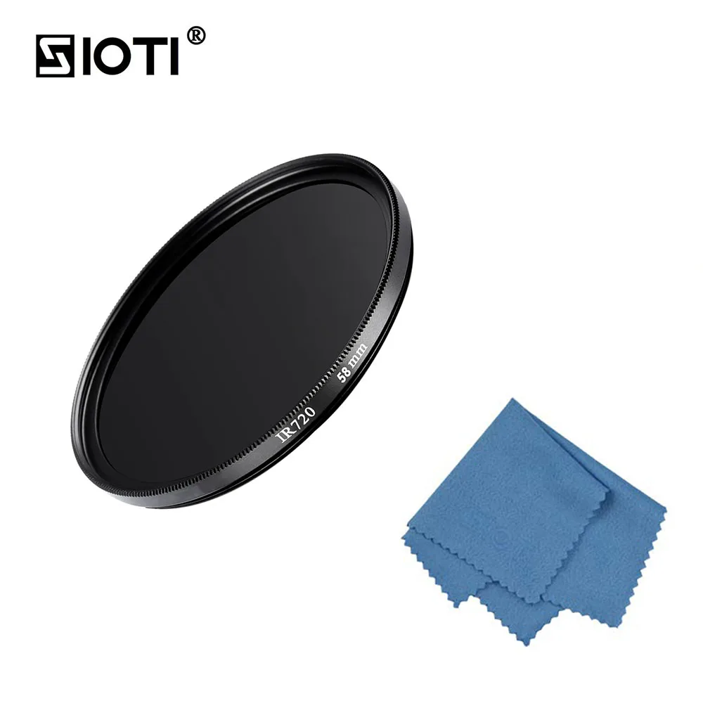 

SIOTI IR720 Infrared IR Filter 52mm55mm58mm62mm67mm72mm77 with Cleaning Cloth for Canon for Nikon for Sony for DSLR Camera Lens