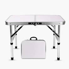 Finether Портативный Регулируемый Открытый Стол Сверхлегкий высота-алюминиевый складной стол табурет набор обеденный Пикник Кемпинг барбекю стол