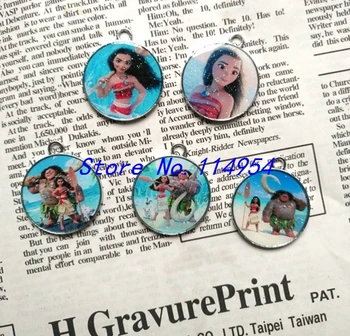 

Hot Sale 200 Pcs cartoon Princess Moana Charms Earrings Pendants DIY Jewelry Making M-14