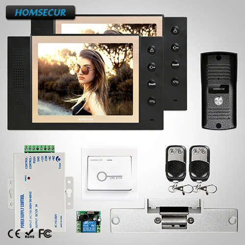 

HOMSECUR 8" Video Door Entry Phone Call System+Dual-way Intercom for Apartment : TC031 + TM801-B