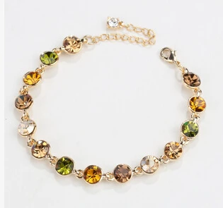 Korea New Hot Round Crystal font b Women b font Bracelet Fashion Jewelry Elegant Lady All