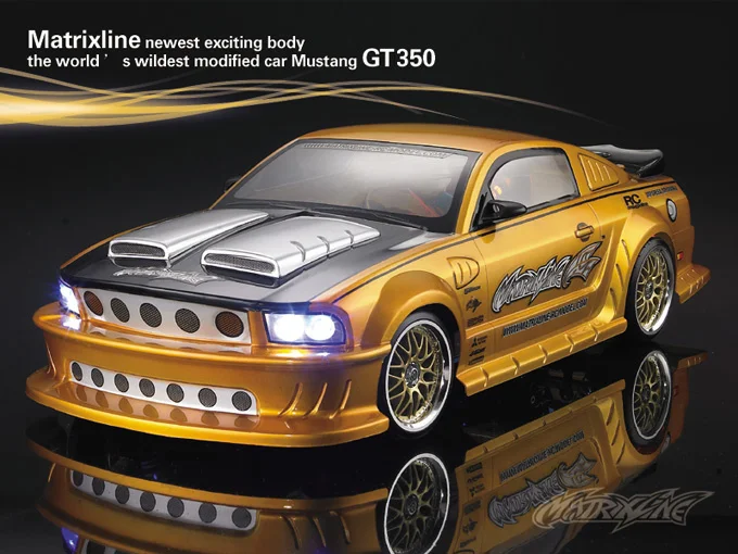 Mustang GT350 1/10 1:10 RC PC Корпус Корпуса 200 мм ширина прозрачный чистый Без окрашивания drift корпус RC hsp hpi trax Tamiya