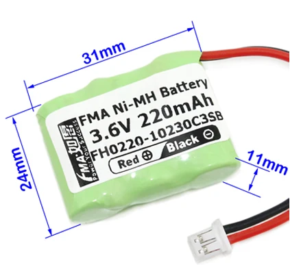 Аккумуляторная батарея Dogtra Ni-MH 3,6 V 220mAh для ошейника для дрессировки собак BP20R 22AAAH3 Замена для 35AAAH3BMX 2/3AAA3SB - Цвет: Small Size 220mAh