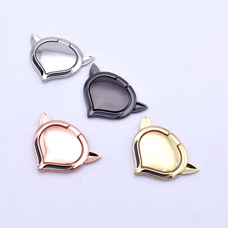 Fimilef Cute Fox Finger Ring Phone Holder For iPhone Samsung HUAWEI 180 Degree Circle Holder for Magnet Mount Smartphone Stand