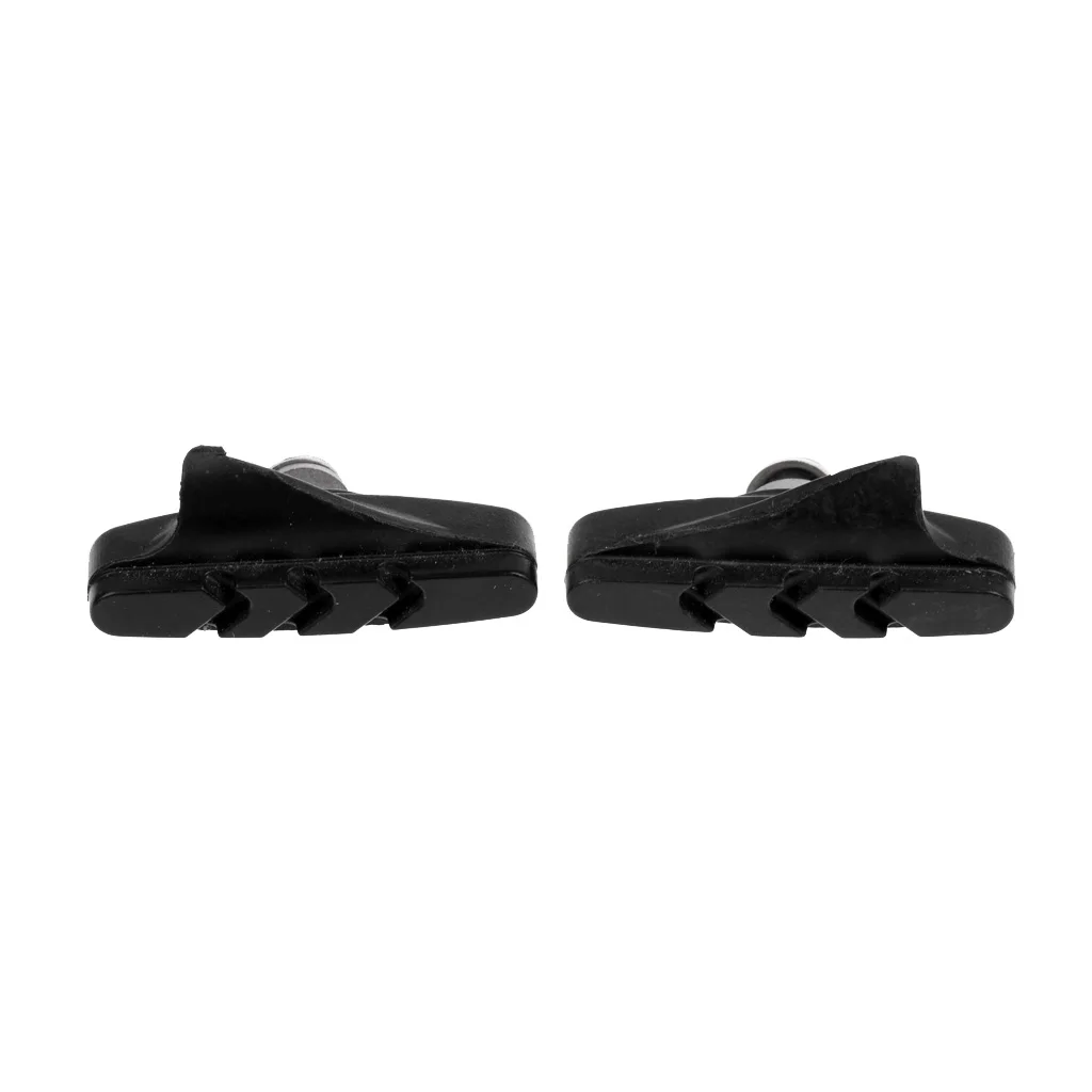 2Pcs Black Brake Pads Blocks Holder Shoes Road Racer Bike Bicycle Rubber Block 52mm