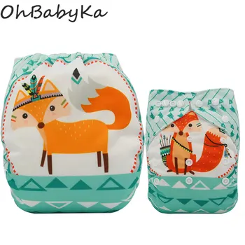 

Ohbabyka Baby Nappy Diapers Unicornio Position Print Pocket Diaper Nappies Size Adjustable Diapers Reusable Cloth Diaper Cover