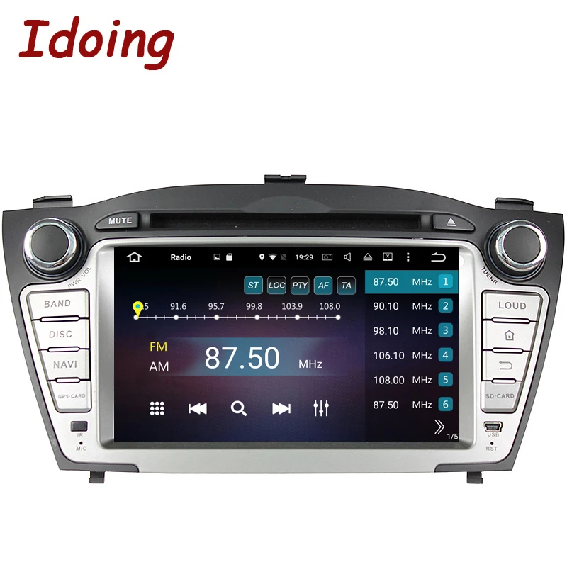 Автомобильный DVD плеер Idoing 2Din подходит для Hyundai Tucson/Ix35 GPS навигация 8 ядер 4 Гб + 32