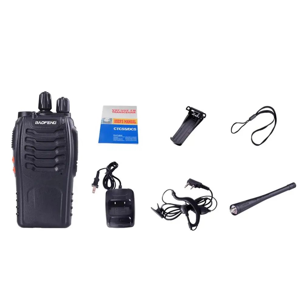 1 компл. Baofeng BF-888S двухканальные рации 5 Вт ручной Pofung bf 888 s UHF 400-470 МГц 16CH двухсторонний портативный любительский радиопередатчик