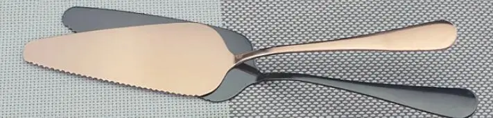 Rose gold 200 шт./лот Нержавеющая сталь пилообразный Торт Пицца Сырная лопатка Ножи выпечки Приготовление выпечки инструменты Кухня аксессуары - Цвет: Rose gold