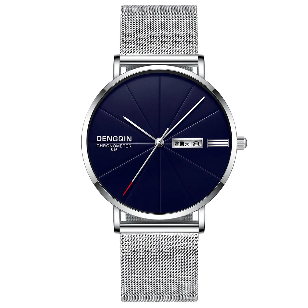 

Luxury Quartz Sport Military Stainless Steel Dial Leather Band Wrist Watch Relogio Masculino Fashion wristwatch mens automatic