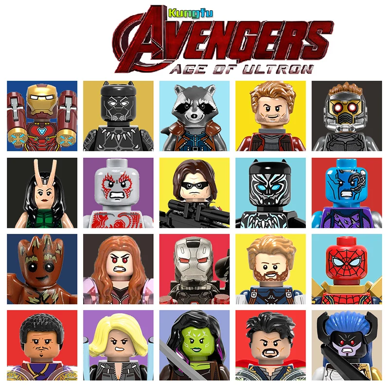 

Legoly Marvels Captain Marvels Avengers Building Blocks Toys Figures Thanos Iron Man Corvus Glaive Capation America Groot