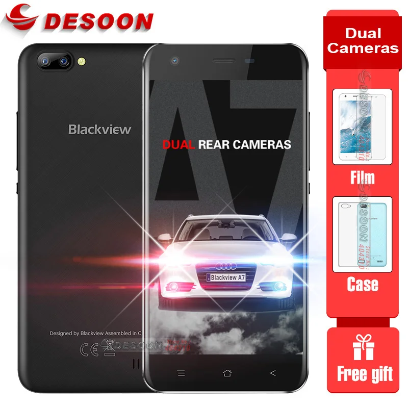 In Stock Blackview A7 Smartphone Android 7.0 MT6580A Quad Core Mobile Phone 1GB RAM 8GB ROM Dual back camera Unlocked Cell Phone In Stock Blackview A7 Smartphone Android 7.0 MT6580A Quad Core Mobile Phone 1GB RAM 8GB ROM Dual back camera Unlocked Cell Phone