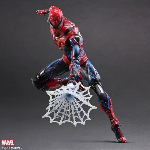 PLAY ARTS 27 см черный и красный Человек-паук тьма Человек-паук Мстители супер герой фигурка модель игрушки