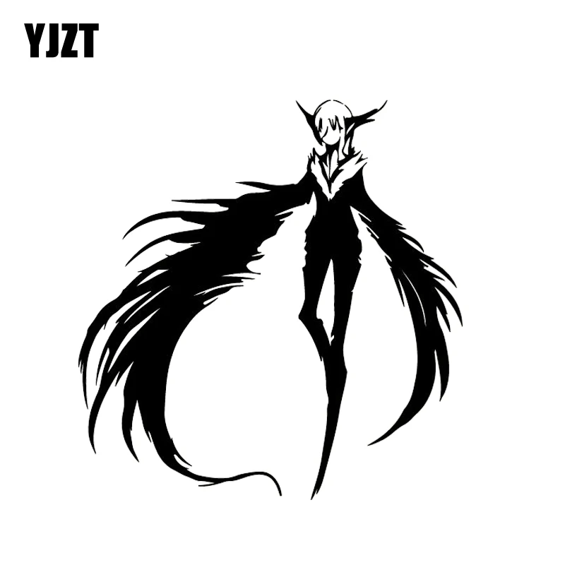 

YJZT 15.1*15.6CM Cool Mystery Huge Wings Demon Car Sticker Skillful Manufacture Covering The Body Decal Black/Silver C20-1300