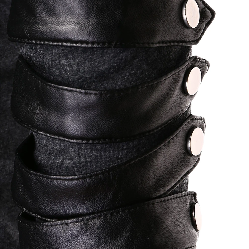 Yozihis Мужская мода искусственная кожа на шнуровке Толстовка для бойфренда стиль шнурок Толстовка пуловер толстовка с длинными рукавами