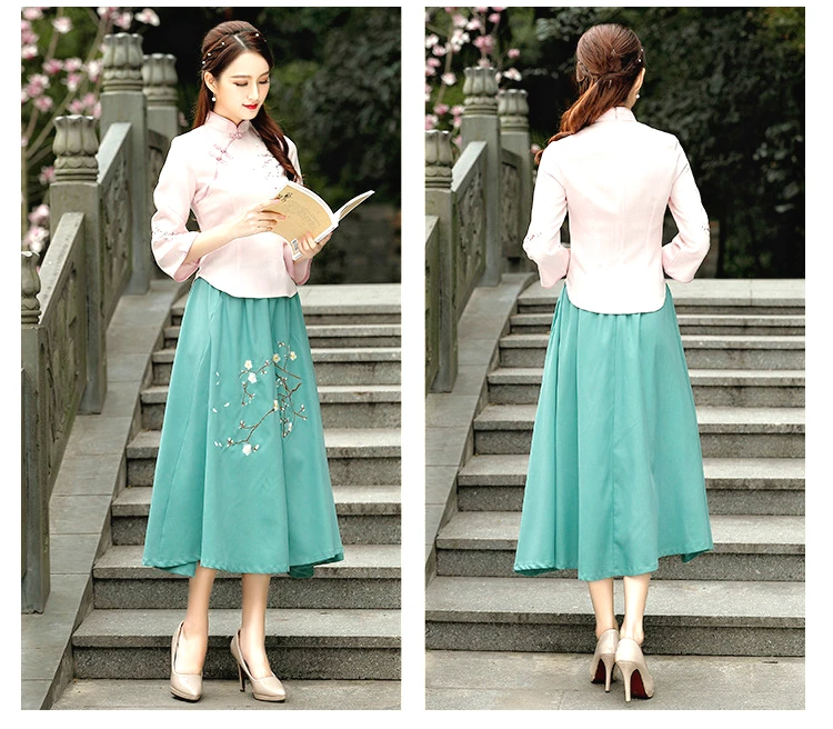 Chinois Топы Camisa китайский женский костюм Cheongsam блузка Vetement чайный костюм-платье традиционная китайская одежда женская рубашка Qipao
