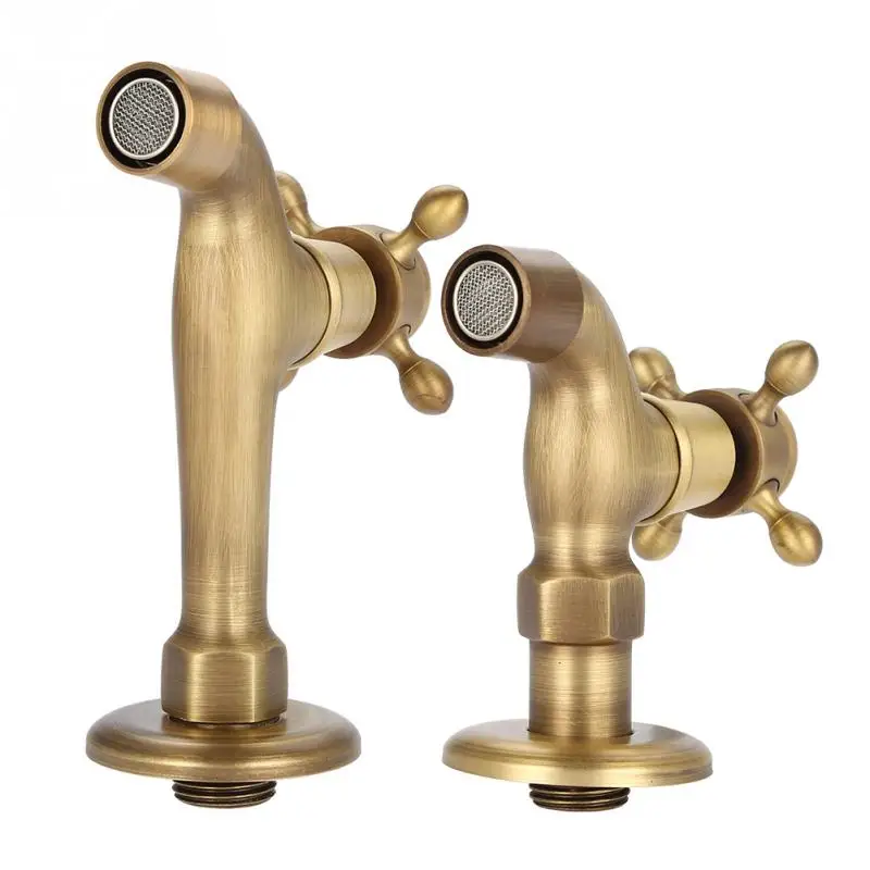 Mop pool Faucet Vintage Solid Brass Faucet Wall Mounted Single Cold