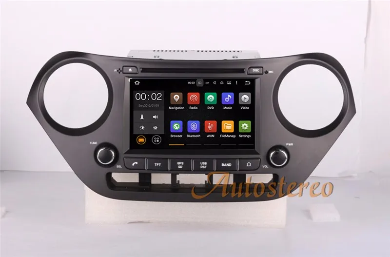 

7 Inch RAM 2G QUAD CORE Android 7.1 Car Stereo CD DVD Player GPS Navigation for HYUNDAI I10 2013+ With Free Gift