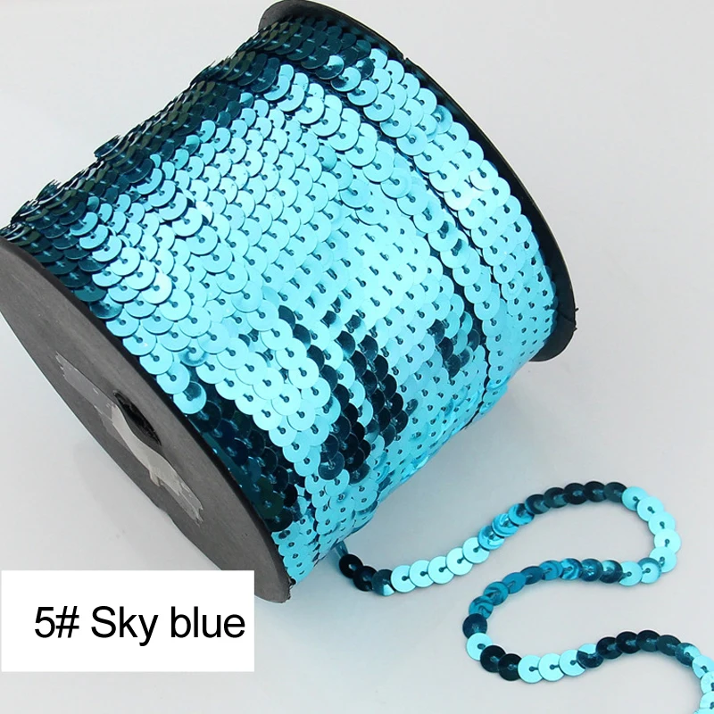 20 ярдов/рулон ПВХ блёстки 6 мм 26 цветов|sequin band|6mm sequinssewing sequins |