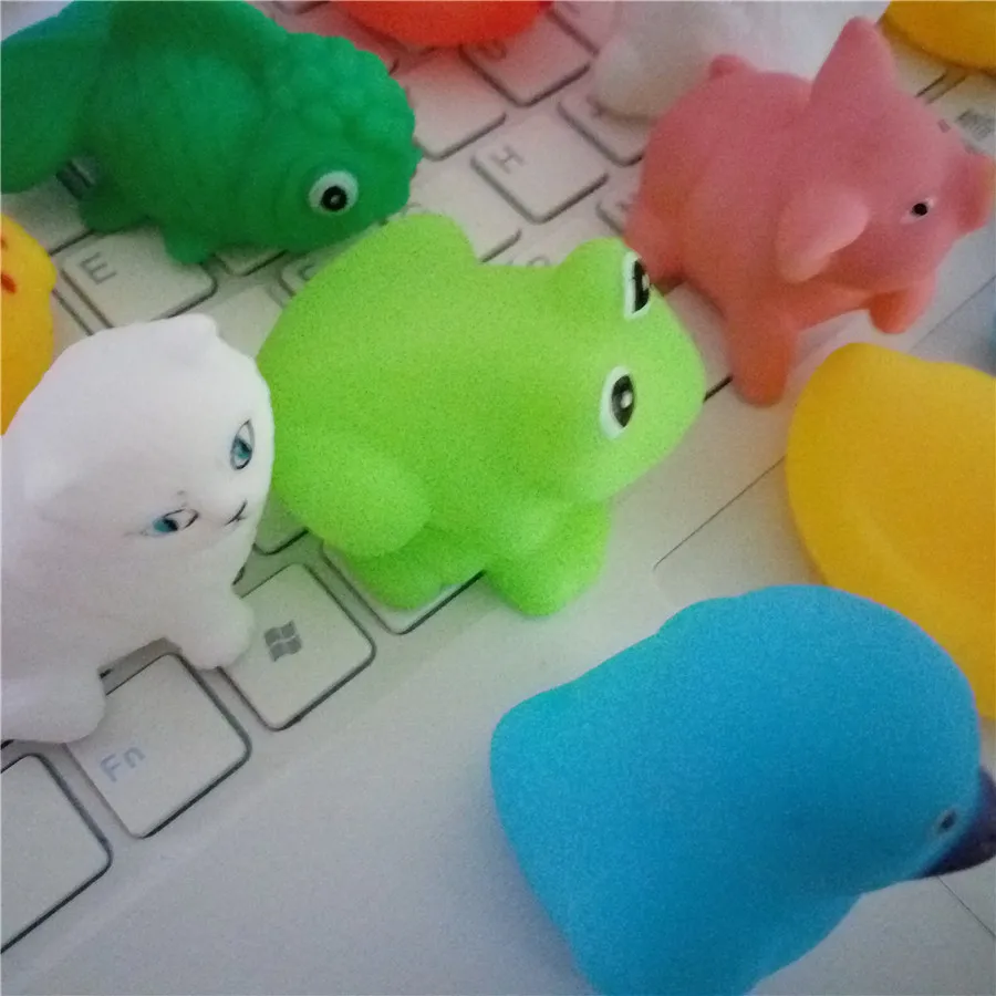 5 шт. детские игрушки для ванной душ со звуком мягкие резиновые безопасные детские игрушки для ванной животных