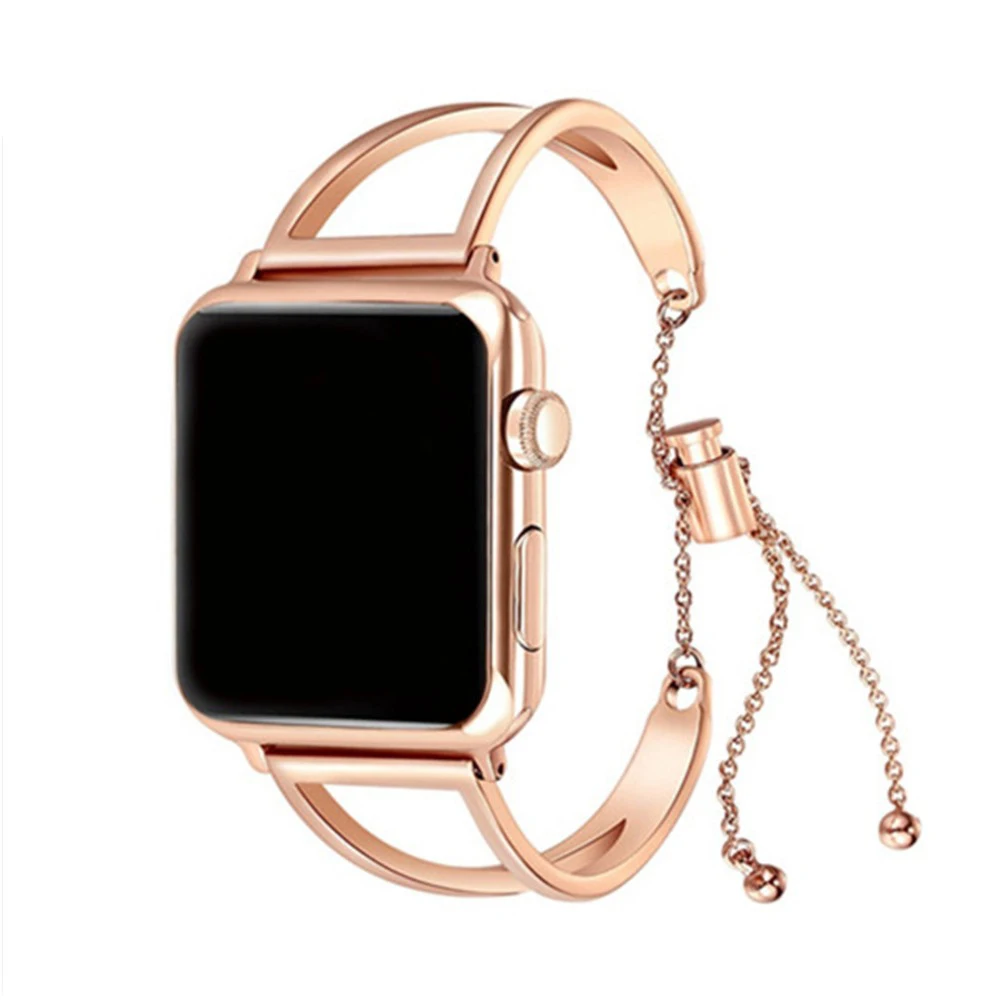 Ремешок для Apple Watch группа iWatch 4 3 2 42 мм/38 мм/44 мм/40 мм pulseira correa нержавеющая сталь манжета ремешок для девочек модный дизайн цепочка