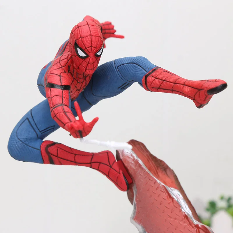 

Captain Figures Spider-Man Homecoming Ironman Mark XLVII MK47 Danvers Statue Thanos Doctor loki Model toys