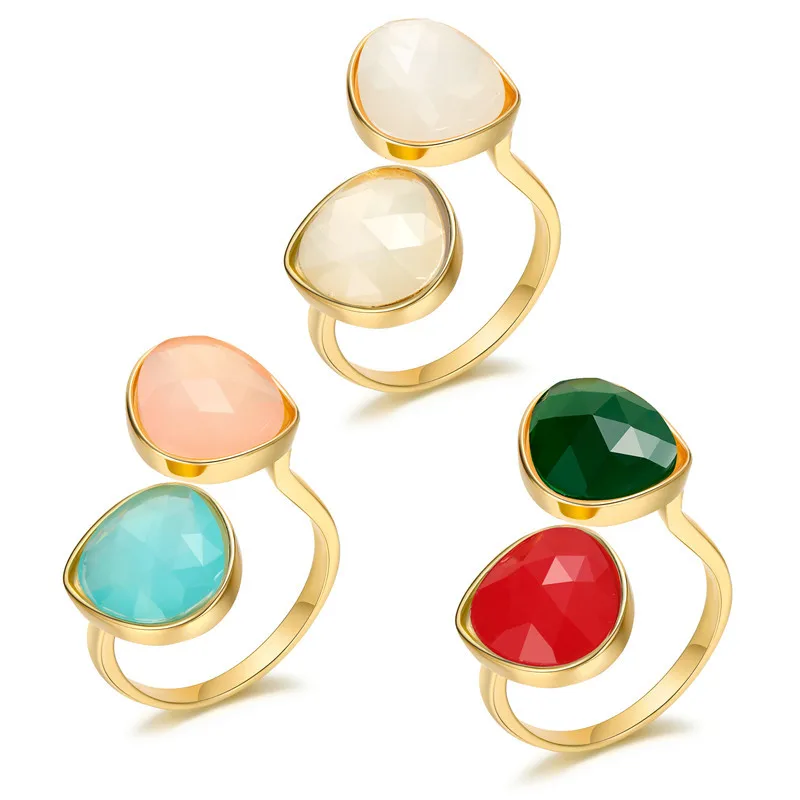 

BELLAHYDIARY New Hot Adjustable Asymmetric Metal Ring Gold Color Boho Rings For Women Jewellery Brinco Pendientes Statement 2019